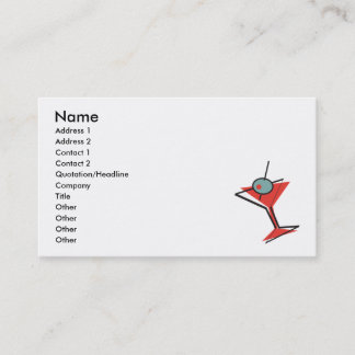 Carte De Visite martini à l'olive rétro
