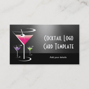 Carte De Visite Martini Bartender Classy Cocktails