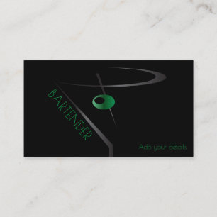 Carte De Visite Martini Olive Cocktail Bartender