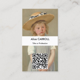 Carte De Visite Mary Cassatt - Enfant dans un Casquette de paille 