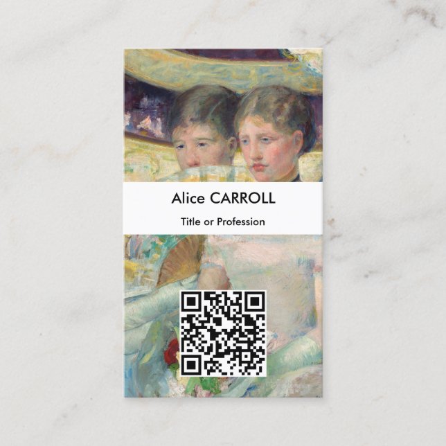 Carte De Visite Mary Cassatt - Le Loge - Code QR (Devant)