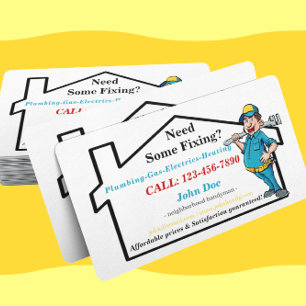 Carte De Visite Masculine Travailleur Icon Quartier Handyman