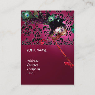 Carte De Visite MASQUERADE PARTY damas noir et blanc