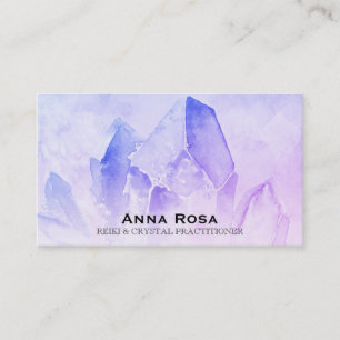 Carte De Visite ~ Massage de guérisseur Reiki Amethyst Crystal Yog