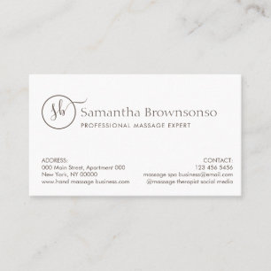Carte De Visite Massage de photothérapie personnalisée minimaliste