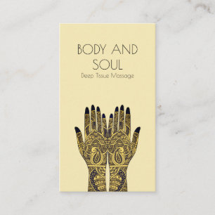 Carte De Visite Massage des mains au henné mehndi