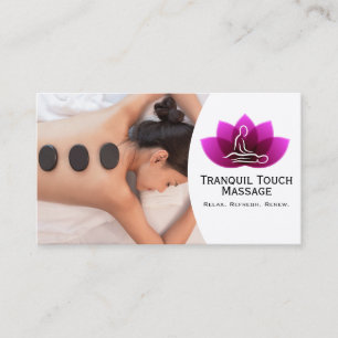 Carte De Visite Massage du dos   Séance de Spa Tranquille