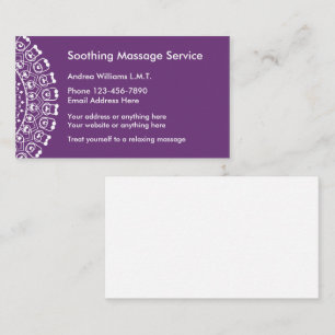 Carte De Visite Massage Élégant Professionnel