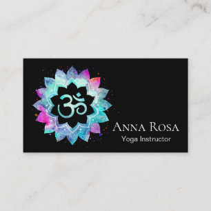 Carte De Visite Massage Lightworker de yoga de l'OM Reiki de *~*