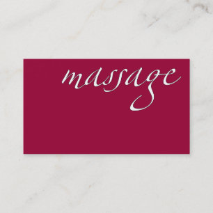 Carte De Visite Massage : Massage Thérapeute