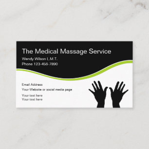 Carte De Visite Massage Médicale de zen