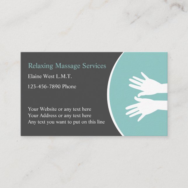 Carte De Visite Massage professionnel (Devant)
