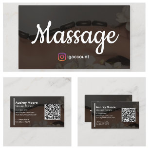 Carte De Visite Massage Reiki holistique Réflexologie Chiropratiqu