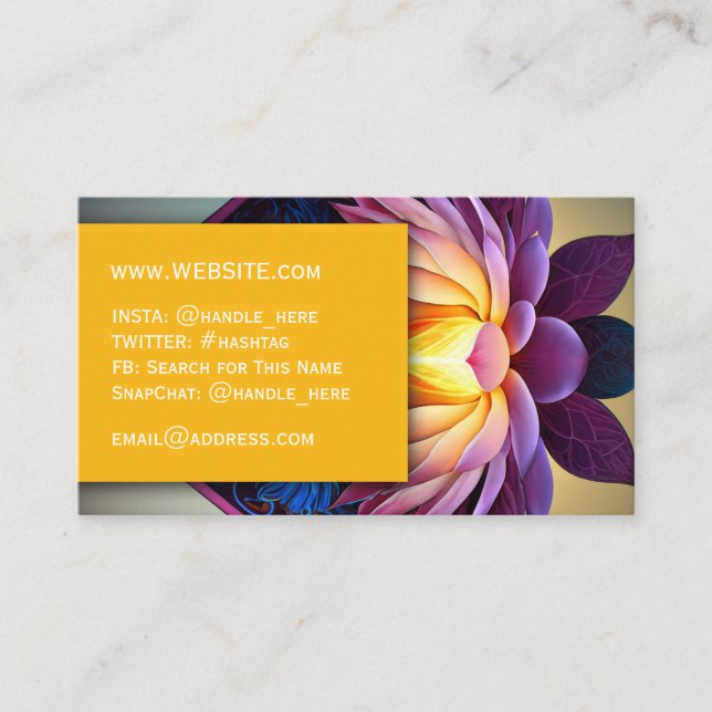 Carte De Visite Massage Spa Salon Nails Professional Executive (Devant)