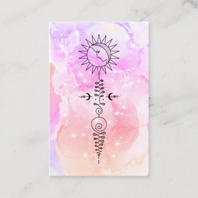 Carte De Visite *~* Massage Sun Woman Moon Nirvana Yoga Reiki (Devant)