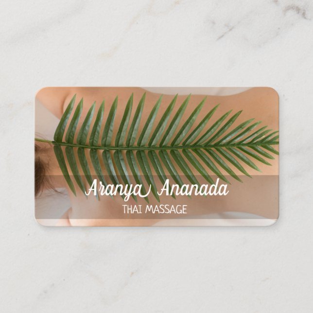 Carte De Visite Massage thaï spa (Devant)