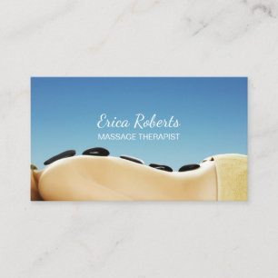 Carte De Visite Massage Thérapie Elégante Beauté Spa & Salon
