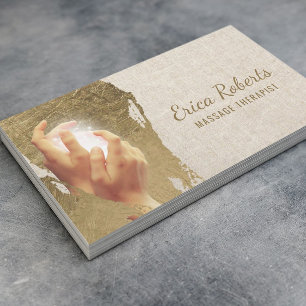 Carte De Visite Massage Thérapie Healing Hands Reiki SPA