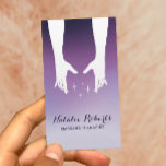 Carte De Visite Massage Thérapie Healing Hands Spa Purple Ombre<br><div class="desc">Massage Thérapie Guérison Mains Spa Élégant Purple Ombre Cartes de visite.</div>