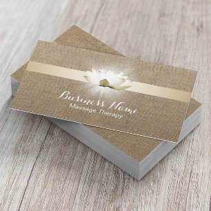 Carte De Visite Massage Thérapie Lumineuse Lotus Healing Salon Bur