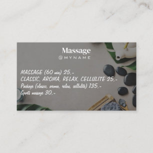 Carte De Visite Massage Thérapie Mains Soignantes Spa Santé Botani