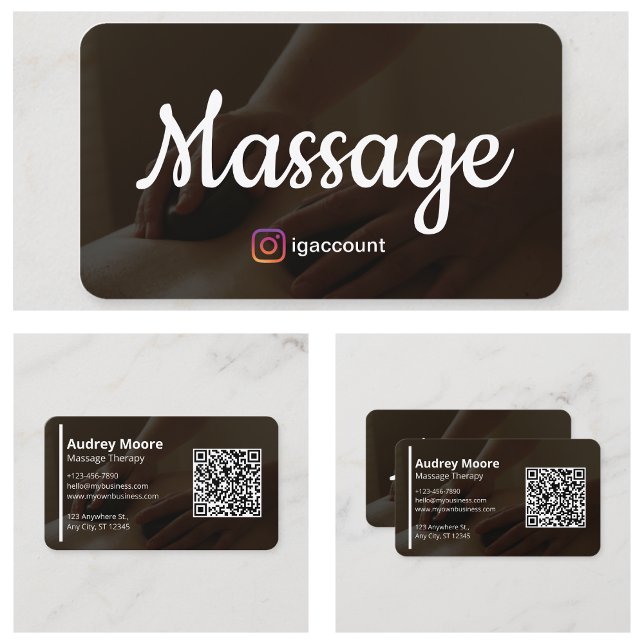 Carte De Visite Massage Thérapie Modèles Design holistique Massage (Massage Therapy Templates Design Holistic Massage Business Card
)