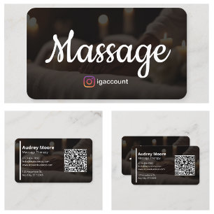 Carte De Visite Massage Thérapie Modèles Massage Thérapistes