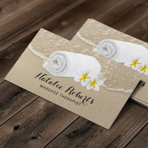 Carte De Visite Massage Thérapie Tropical Beach Salon & Spa