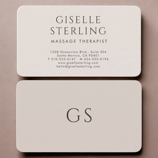 Carte De Visite Massage Therapist (Créateur téléchargé)