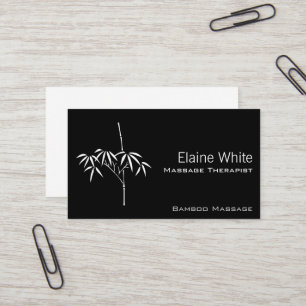Carte De Visite Massage Thérapiste Jardin Bambou