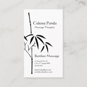Carte De Visite Massage Thérapiste Jardin Japonais Bambou