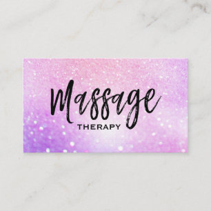 Carte De Visite ** Massage Thérapiste Parties scintillant Pastel t