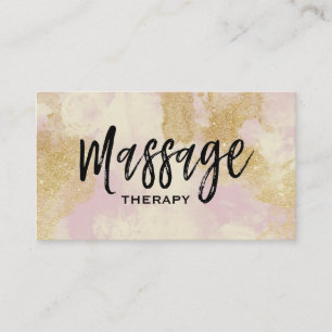 Carte De Visite *~* Massage Thérapiste tendance Grunge Gold Lavend
