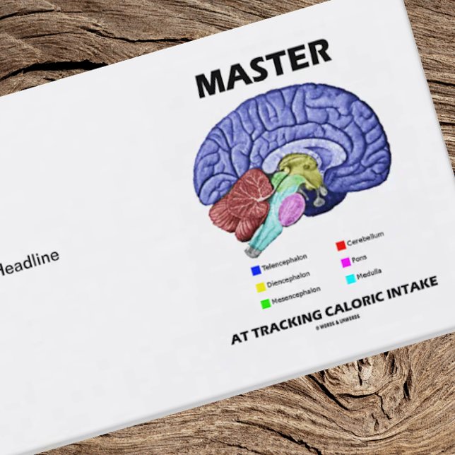 Carte De Visite Master Au Suivi De L'Apport Calorique (Attitude Du (Business card for anyone who knows that the brain is a "Master At Tracking Caloric Intake")
