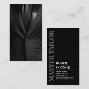Carte De Visite Master Tailor Classic Black Tuxedo Boutique