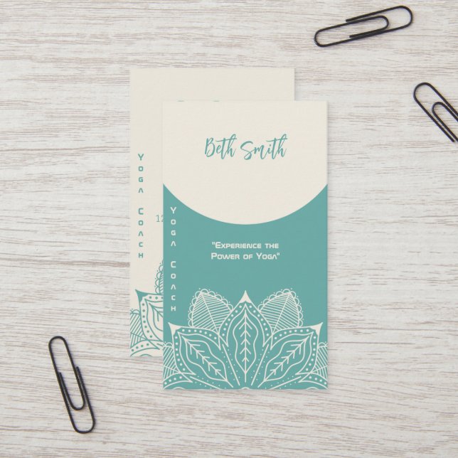 Carte De Visite Master Yoga - Formation Customisée (Devant/Arrière en situation)