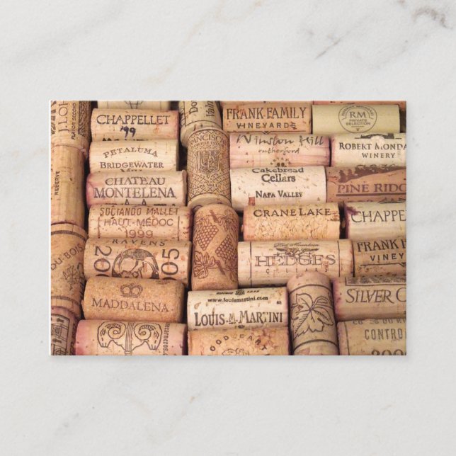 Carte De Visite Mat de liège à vin (Devant)