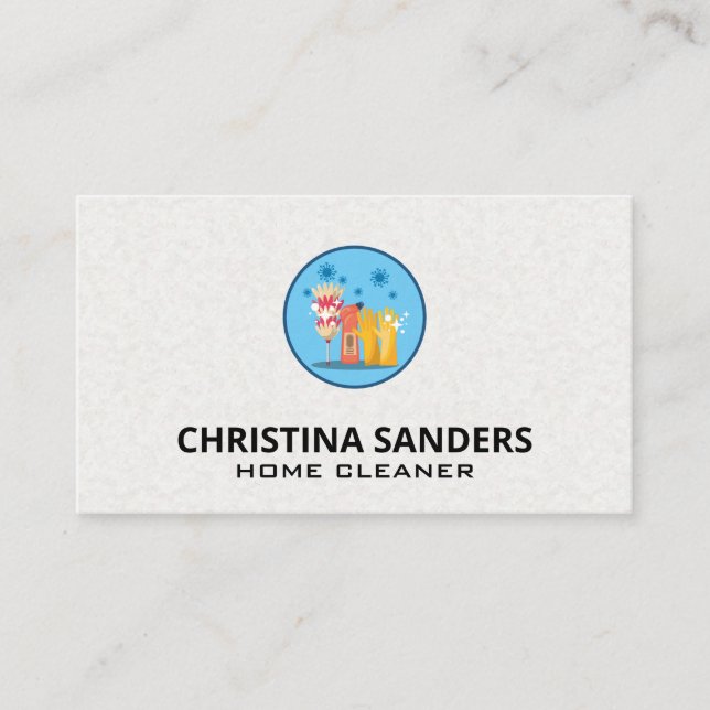 Carte De Visite Matériel de nettoyage | Services de nettoyage (Devant)