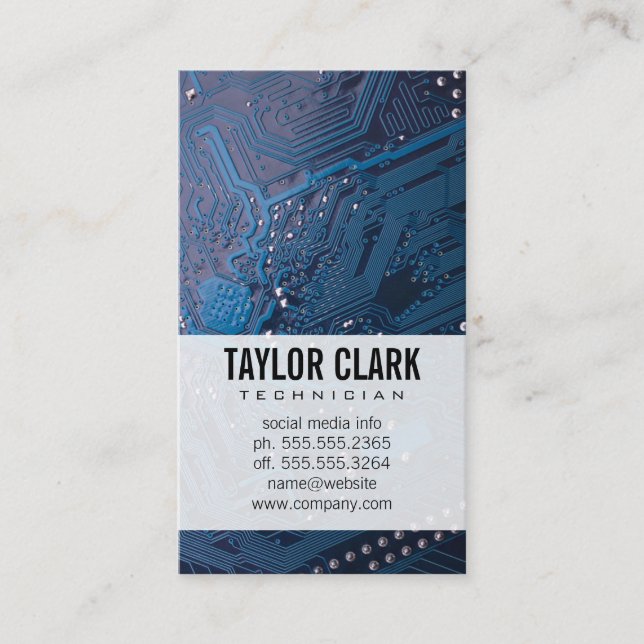 Carte De Visite Matériel électronique (Devant)