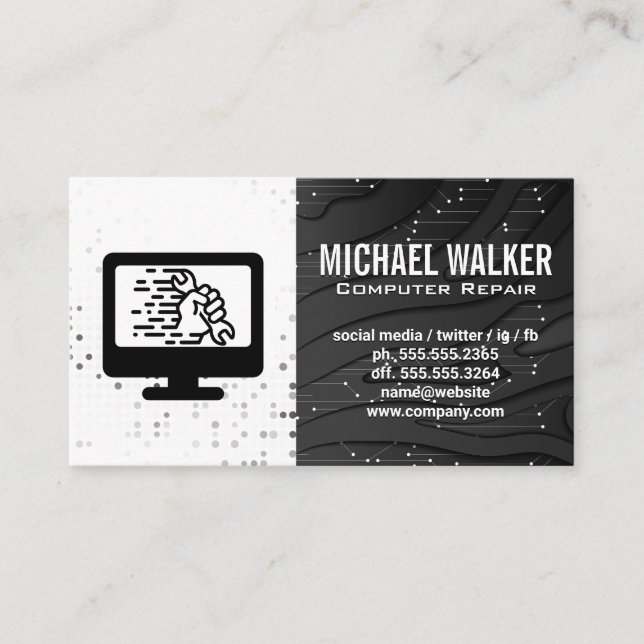 Carte De Visite Matériel informatique | Composants technologiques (Devant)