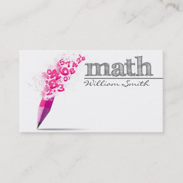 Carte De Visite Math Teacher Business card (Devant)