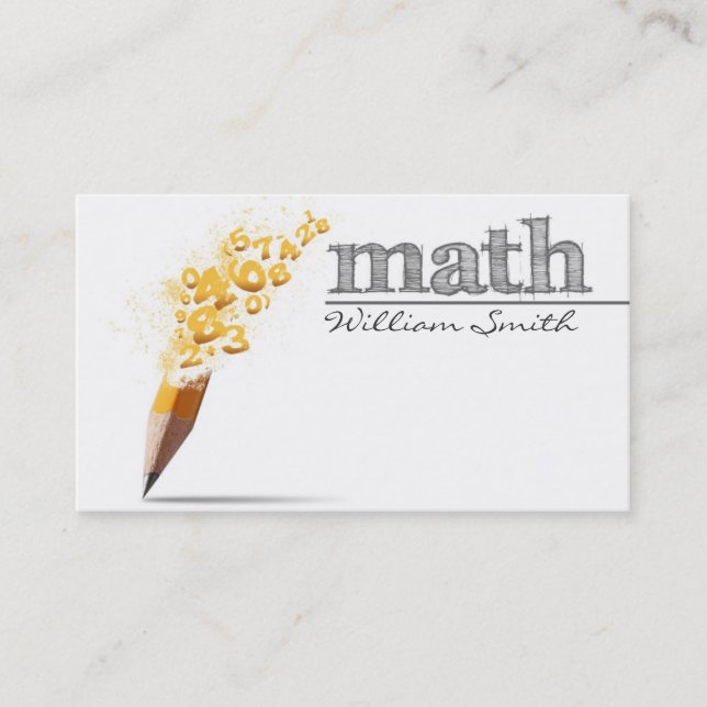 Carte De Visite Math Teacher Business card (Devant)