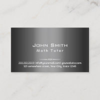 Math Tutor Classy Dark Grey Metal