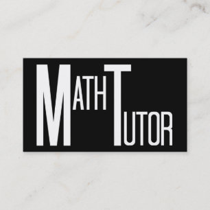 Carte De Visite Math Tutor noir et blanc