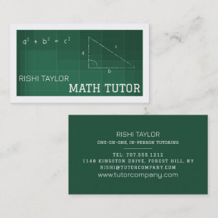 Carte De Visite Mathématique Chalkboard, Math Tutor, Enseignant