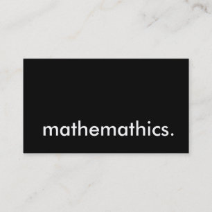 Carte De Visite mathématiques.
