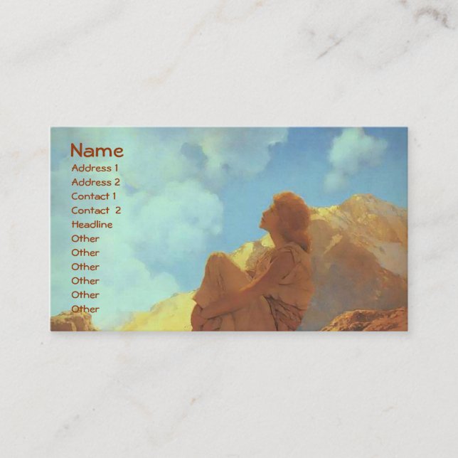 Carte De Visite Matin (Printemps), Maxfield Parrish Fine Art (Devant)