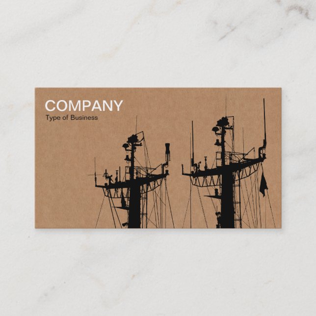 Carte De Visite Mâts de navire - Texture d'image de boîte en carto (Devant)