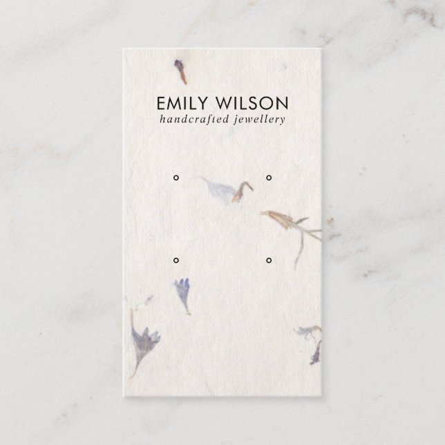 CARTE DE VISITE MAUVE PETAL FABRIQUÉ PAPIER 2 ÉTUDIANT DE RESTAURA (Devant)