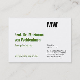 Carte De Visite Maximal Élégant vert